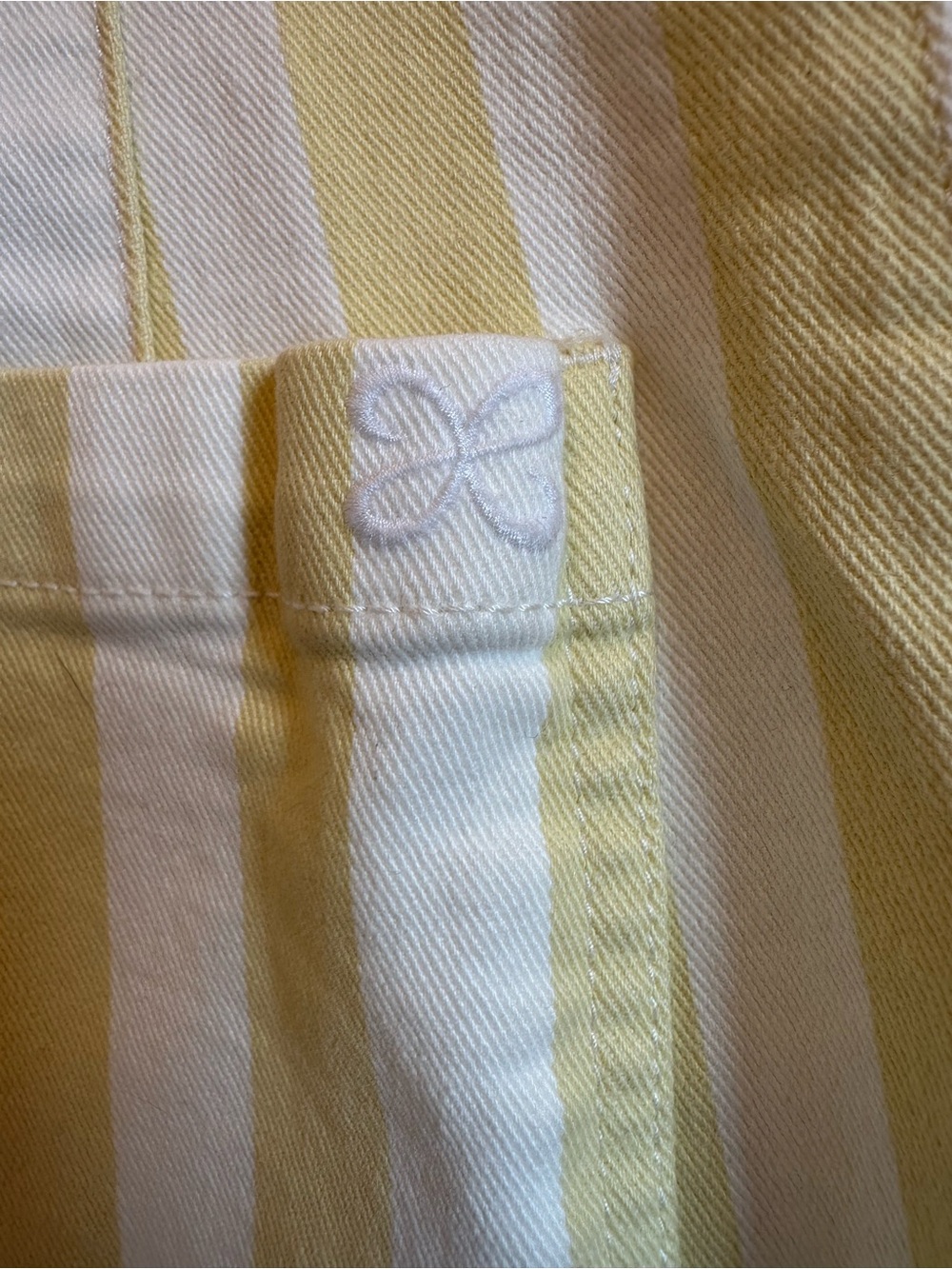 Wide-Leg Striped Pants in Yellow & White - Picture 7 of 8